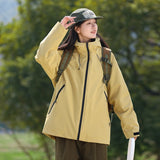 Riolio Unisex Spring Autumn Hooded Hiking Jacket Men Outdoor Bomber Jackets Waterproof Windbreaker Sports Casual Jackets Mens Coats