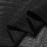 Riolio  Fashion Men's Tops Tank Hollow Sexy Mesh Sheer Perspective Vest Fishing Net Muscle Sleeveless See Through Tshirts For Male
