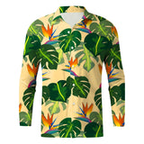 Riolio Spring Autumn Men Hawaiian Shirts Turn-down Collar Buttoned Tops Men's Casual Tropical Printed Long Sleeve Shirt Streetwear