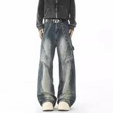 Riolio  Autumn Hip Hop High Street Men and Women Trendy Personality Straight Tube Washed Jeans Couple Loose Retro Casual Pants Harajuku