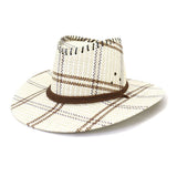 Riolio  Cotton Panama Cowboy Hat Women Men Summer Sun Hat Jazz Caps Beach Cap Outdoor Wide Brim Western Hats for Men Women