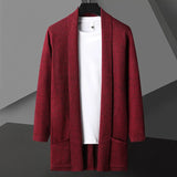 Riolio Autumn Korean style fashion Men's Sweater Thicken and Velvet Men Cardigan Knitted Sweater Coat Stripe Jacket Male S-5XL