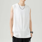 Riolio  Fashion Cotton Vest Men Summer Sleeveless Undershirt Youth Fitness Running Wear