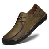 Riolio  Spring Soft Leather Casual Men Leather Shoes Lightweight Leather Casual Shoes Men Loafers Comfy Moccasins All-match Driving Shoe