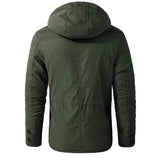 Riolio Men's Thicken Parkas Warm Winter Jacket Cashmere Fleece Coats Military Outdoor Cotton-Padded Male Windbreaker Hooded Outwear