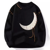 Riolio Trendy Men's Loose-Fit Knitted Sweater Casual Thickened Warm Round Neck Autumn/Winter Perfect For High School Students