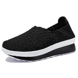 Riolio  Women's Multi-color Mesh Dress in Large Size Lightweight Round Toe Flat Heel Comfortable Breathable Woven Fabric Shoes