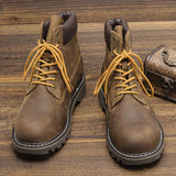 Riolio Genuine leather Men Boots Comfortable Fashion Brand Ankle Boots