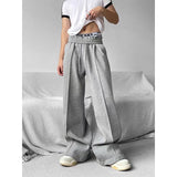 Riolio Wide Leg Sweatpants Men Oversize Gray Sports Pants Sportswear Casual Trousers Male Loose Korean Streetwear Hip Hop