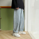 Riolio Wide Leg Jeans Men's Fashion Vintage Trousers Baggy Straight Personality Jeans Denim Pants Male Japanese Streetwear