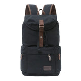 Riolio  Retro men's backpack trendy canvas men's bag middle school student schoolbag large capacity outdoor backpack leisure travel bag