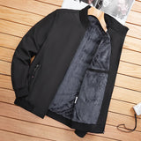 Riolio Winter New Men's Bomber Zipper Jacket Male Casual Streetwear Hip Hop Slim Fit Pilot Coat Men Clothing Plus Size 5XL