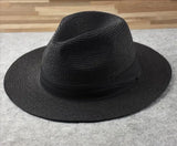 Riolio  New Panama straw hat foldable big head circumference straw z  top  sun protection visor  men's hat