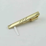 Riolio  New Men's 5cm Metal Gold Slim Tie Bar Wedding Party Business Accessory Stainless Steel Material Tie Clip Clamp Irregular Design