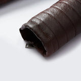 Riolio Male Outerwear Bomber Leather Jacket High-end Men's Fleece Warm Motorcycle Suit Collar Jackets Moto Biker PU Baseball Jackets