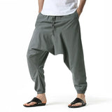 Riolio New Men Harem Pants Sweatwear Baggy Casual Yoga Loose Cotton Sport Jogging Pants Worker Cross Pants for Men