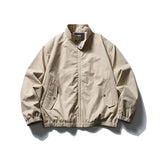 Riolio Japanese Trendy Workwear Harlan Jaet Men's Spring Autumn Loose Baseball Sle Versatile Collar ort Coat Ox Fabric