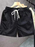 Riolio  Ice Silk Men's orts Summer Spor Casual Beachwear Qui Dry Loose Fit Polyester Fiber Youth Active Sle Faionable Pattern