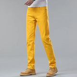 Riolio  White Spring Autumn All-match Business Casual Trousers Male Clothes Jeans Men's Fashion Straight Elastic Cotton Denim Pants