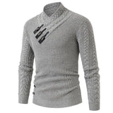 Riolio Long-sleeved Knit Sweater for Men, European and American Plus Size Sweater, Loose, Goes with Everything, Autumn and Winter