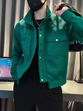 Riolio Spring Autumn Men's ort Jaet 2025 Trendy Brand High-End Striped Stand Collar Workwear Coat Youth Faion Outerwear