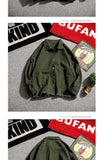 Riolio Japanese Cargo Retro Jacket Men 2025 Spring Loose Large Size Army Green Denim Jacket Preppy Trendy High-end Simple Jacket Chic
