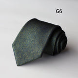 Riolio  Handmade 8cm Dots Striped Neckties Business Formal Dress Professional Men's Silk Ties Wedding Party Suit Cravat Brown Neck Tie