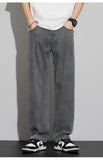 Riolio  New Lyocell Summer Thin Business Male Pants Jeans Men's High Waist Loose Comfortable Straight Elastic Denim Trousers