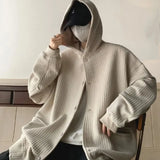 Riolio High Quality Men's Waffle Sweatshirt Korea Version Hooded Couple Coat Ins Hop Thickened Harajuku Men Women Jacket Oversize M-3XL