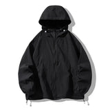 Riolio  Hooded Summer Jacket for Men Sun Protection Thin Outdoor Jackets Women Sunscreen Solid Color Unisex Couple Tops Men Clothes