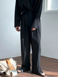 Riolio Summer Thin Linen Men's Pants Loose Straight Pants Korean Cotton Linen Casual Trousers Draped Wide-leg Pants Aesthetic Urban