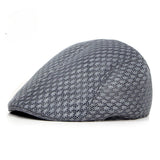 Riolio Korean Version of Men's and Women's Berets Solid Color Hollow Mesh Caps Forward Caps Breathable Summer Sun Hats