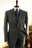 Riolio fashion suits for men Gentleman Suit Formal Business Tweed Men's Tuxedo Business Men's Three-piece Brown Suit