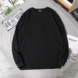 Riolio Big Sizes Men Clothes 12XL T Shirt Men Basic 100 Cotton Long Sleeve T-shirt Male Plus Large 10XL Oversized Simples Black Tshirt