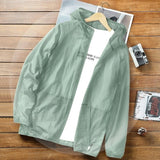 Riolio Men's Ice Silk Clothing Summer Sun Protection Ultra-Thin Hooded Jacket Beach Topcoat Outdoor Waterproof Cool Quick-Drying Coat