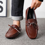 Riolio  Spring Luxury Brand Loafers Soft Sole White Casual Shoes Designer Soft Leather Versatile Fashion Business Driving Leather Shoes