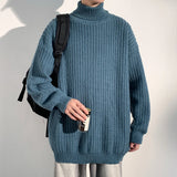 Riolio  Sweater men 2025 New Men Knitwear Solid High Neck Sweater Soft Warm Comfortable Winter Pullover Fashion Casual Warm Sweater