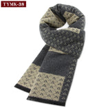 Riolio  Luxury Scarf Man Winter Warm Wool Scarf For Men Cashmere Scarves Casual Plaid Male Long Pashmina Outdoor Shawls Man Muffler Gift