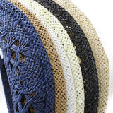 Riolio  Western Cowboy Hat for Women Men Paper Straw Wide Brim Beach Cap UV Protection Cowgirl Fedoras Mens Hats Sombrero Hombre
