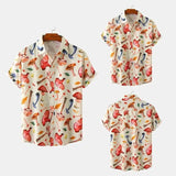 Riolio  Summer New Style for Men Korean Casual Short-sleeved Shirt Fashionable Loose Slim Print Versatile Cardigan