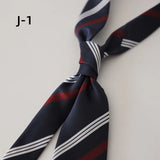 Riolio  New Arrival 8CM Navy Striped Neck Ties For Men Adult Luxury Vintage White Floral Block Neckties Wedding Casual Shirt Cravat