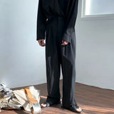 Riolio Summer Thin Linen Men's Pants Loose Straight Pants Korean Cotton Linen Casual Trousers Draped Wide-leg Pants Aesthetic Urban