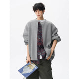 Riolio  Jacket men Stand Up Collar Single Breasted Fake Two Piece Jacket Autumn Thin Ethnic Print Patchwork Mens Outerwear Coat men new