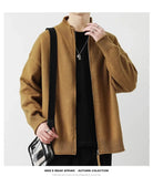 Riolio  New Japanese Popular Men Cardigan Jacket Luxury Trendy Turtleneck Knitted Zip-up Long Sleeve Sweater Coat Premium Knitwear M-3XL