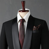 Riolio  Elegant Slim Fit Wedding Suit Set with Qingguo Collar for Groom Business Formal Fashionable Men's Tuxedo Wedding Ceremony Dress