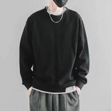 Riolio  Patchwork Pullovers Korean Simplicity Handsome Loose Street Casual Fashion T-Shirts Women's Clothing Casual Round Neck Solid