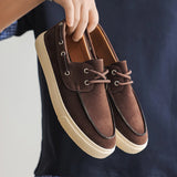Riolio  Men Casual Shoes Fashion Men Shoes Handmade Suede Genuine Leather Mens Loafers Moccasins Slip On Men's Flats Male Driving Shoes