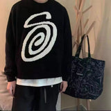 Riolio  Fashion Cool Knitwear Soft Casual Round Neck Sweater Top For Men And Women Utumn Winter Pullover Knitted Tops Clothing
