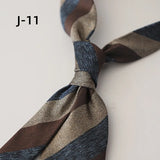 Riolio  New Arrival 8CM Navy Striped Neck Ties For Men Adult Luxury Vintage White Floral Block Neckties Wedding Casual Shirt Cravat