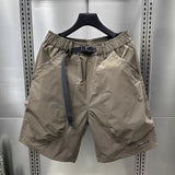 Riolio  Men's Large Pocket Waistband Work Shorts Summer Thin New Loose Straight Half Middle Pants
